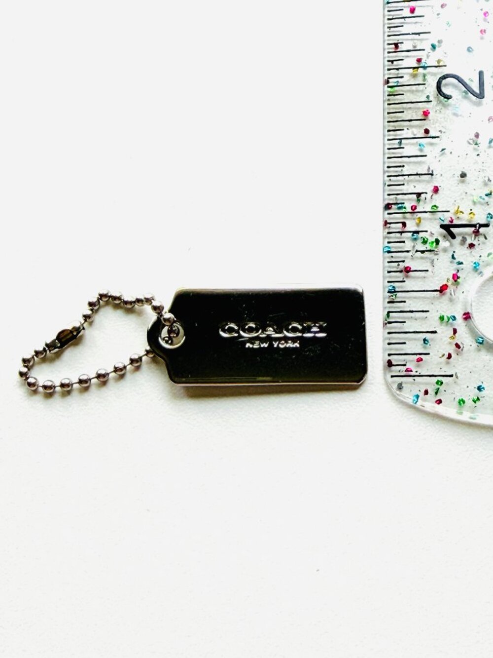 3913 COACH METAL TAG SILVER DESIGNER BAG TAG CHARM - Picture 3 of 5